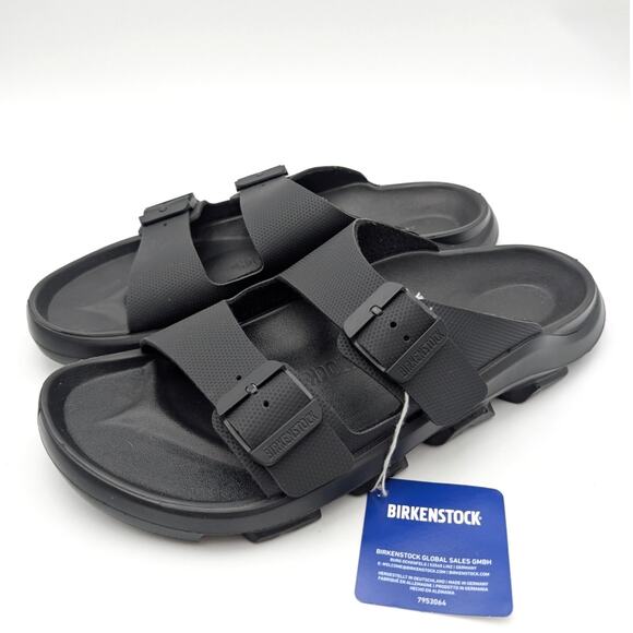 Birkenstock Mogami Terra Stealth 2-Strap Sandals Men's Black Size US10 EU43 - Picture 1 of 14
